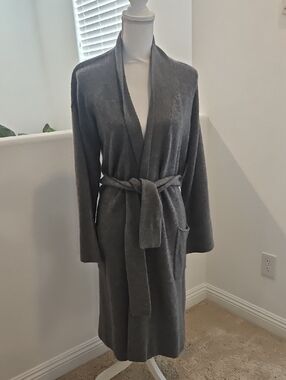 NakedCashmere Heather Gray 100% Cashmere Cardigan Sweater Sz M